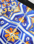 Dolce & Gabbana Multicolor Maiolica Print Tote Shoulder Bag – Women